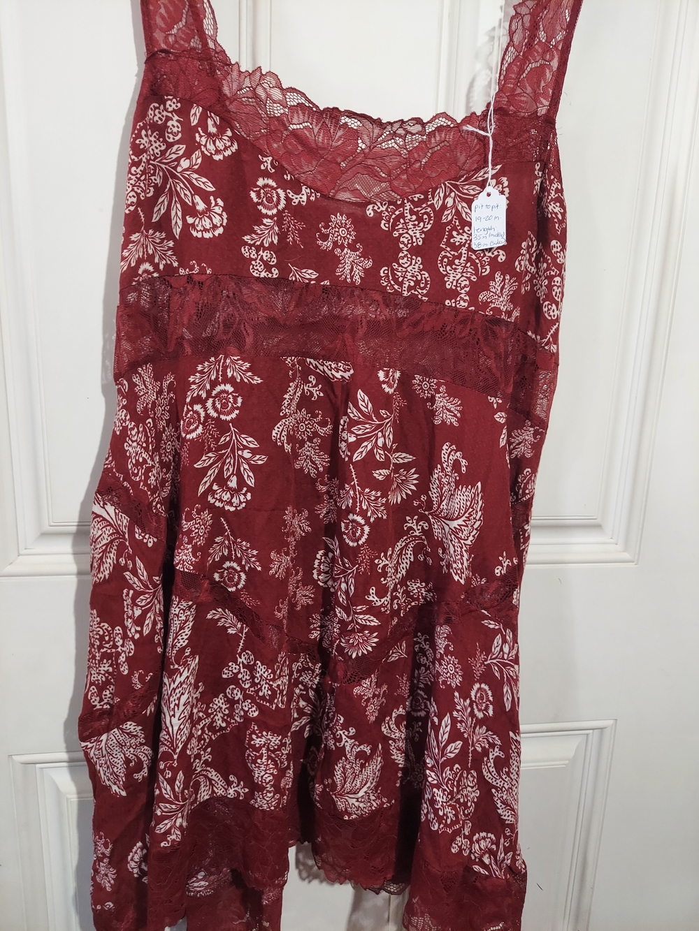 People Intimately All Nighter Floral Lace Trapeze Slip Dress Size M